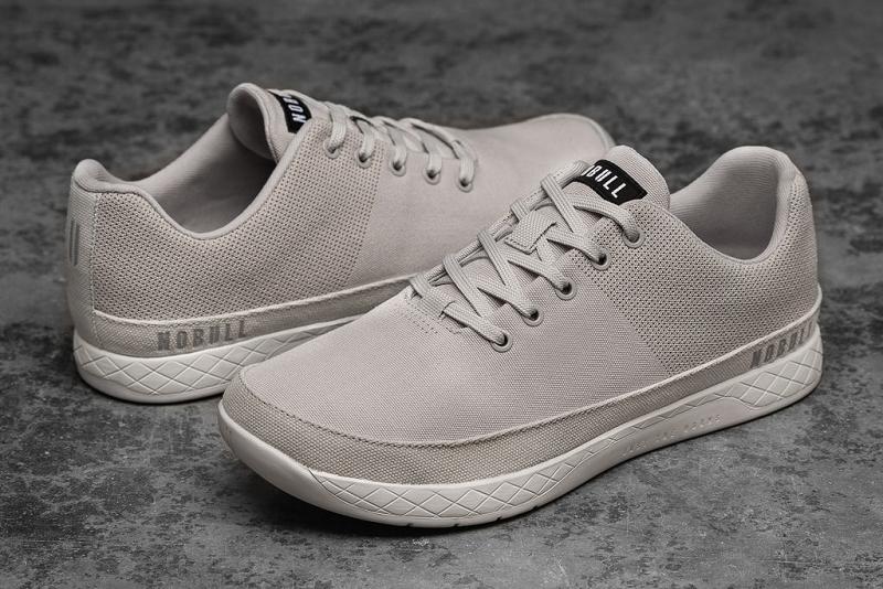 Men\'s Nobull Glacier Canvas Trainers Grey | SG M2234Q